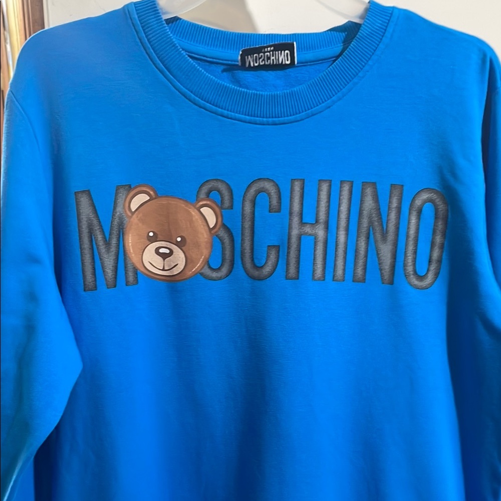 Moschino Kids Blue Bear Logo Shirt. EUC, no rips or stains
